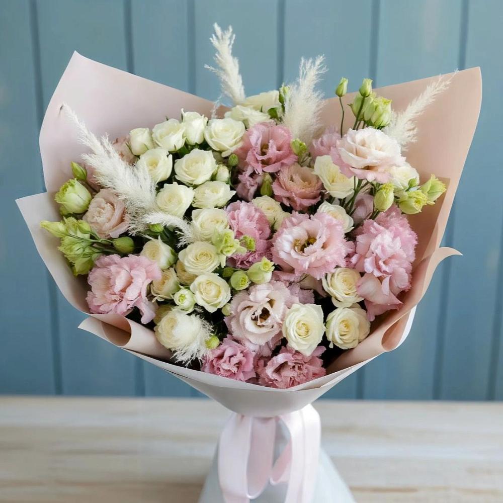 Букет цветов из: Альстромерии и Розы в Красной Яруге