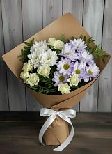 Букет цветов из:  Хризантемы и Розы #REPLACE_PRED# Красной Яруге