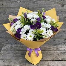 Букет цветов из:  Ирисы, Хризантемы и Ромашки в Красной Яруге