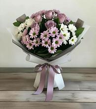 Букет цветов из:  Хризантемы и Розы в Красной Яруге