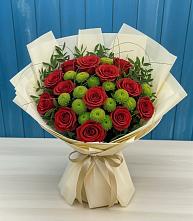 Букет цветов из:  Розы и Хризантемы в Красной Яруге