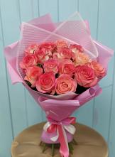 Букет 15 Розовых роз Равель #REPLACE_PRED# Красной Яруге