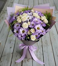 Букет цветов из:  Хризантемы и Розы в Красной Яруге