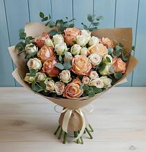 Букет цветов из:  Альстромерии и Розы #REPLACE_PRED# Красной Яруге